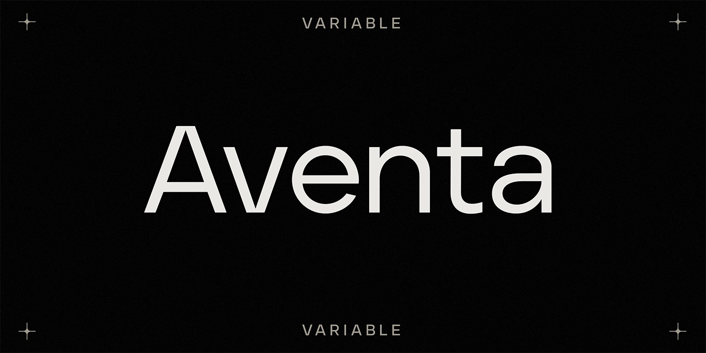 Beispiel einer Aventa-Schriftart